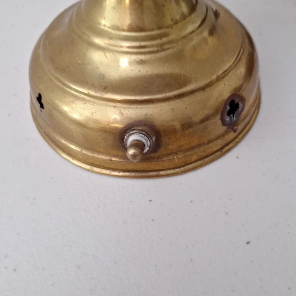 Vintage Otto Muller 1880 Russian Kerosene Oil Lamp - Brass Antique Miracle Lamp